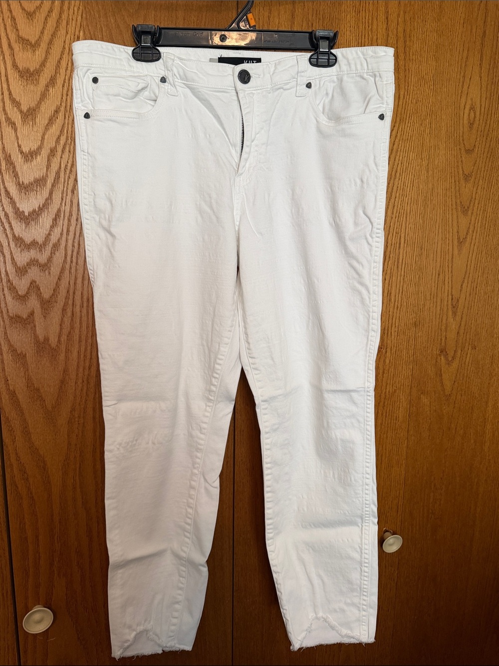 Kut from the Kloth White Womens High Rise Ankle Skinny Jeans